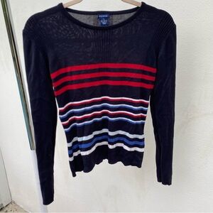 Y2K Guess Red White Blue Stripe Sweater Size Medium